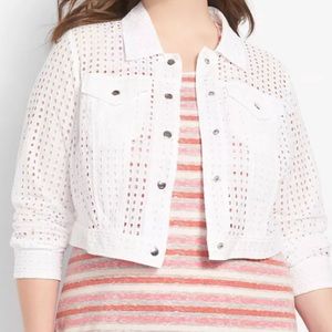 Cropped Eyelet Jacket